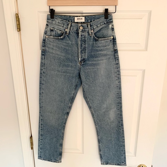 Agolde Riley High Rise Straight Crop (Blur) - Picture 2 of 8